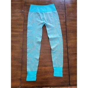 NWOT NUX L Blue Snake Skin High Waist Leggings 111211